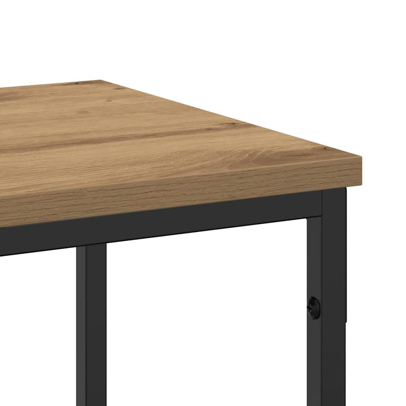 vidaXL Konzolasztal polcokkal Egyéb kézműves tölgy 180 x 30 x 75 cm