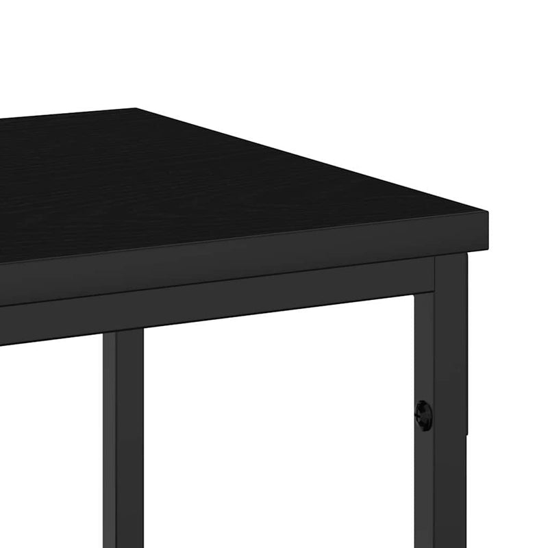 vidaXL Konzolasztal polcokkal Egyéb Musta tammi 180 x 30 x 75 cm