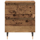 vidaXL Éjjeliszekrény fiókkal 2 pcs Öreg fa 40 x 35 x 50 cm Faanyag