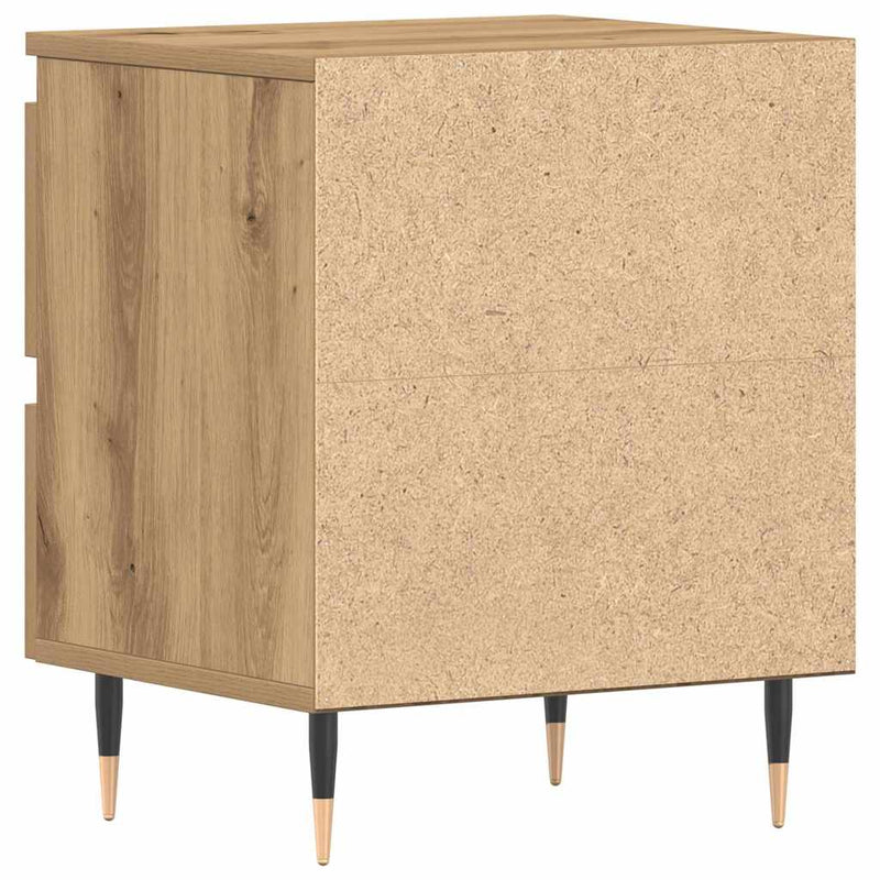 vidaXL Éjjeliszekrény 2 pcs Artisan tölgy 40 x 35 x 50 cm Faanyag