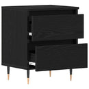 vidaXL Éjjeliszekrény 2 pcs Fekete tölgy 40 x 35 x 50 cm Faanyag