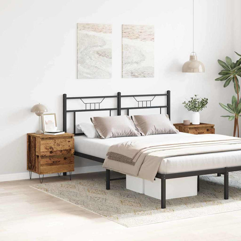 vidaXL Éjjeliszekrény fiókkal 2 pcs Régi fa 40 x 35 x 50 cm Faanyag