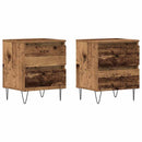 vidaXL Éjjeliszekrény fiókkal 2 pcs Régi fa 40 x 35 x 50 cm Faanyag