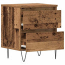 vidaXL Éjjeliszekrény fiókkal 2 pcs Régi fa 40 x 35 x 50 cm Faanyag