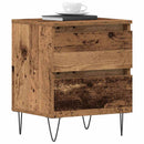vidaXL Éjjeliszekrény fiókkal 2 pcs Régi fa 40 x 35 x 50 cm Faanyag