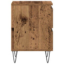 vidaXL Éjjeliszekrény fiókkal 2 pcs Régi fa 40 x 35 x 50 cm Faanyag