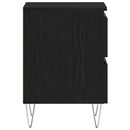 vidaXL Éjjeliszekrény fiókkal Musta tammi 40 x 35 x 50 cm Faanyag
