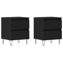 vidaXL Éjjeliszekrény 2 pcs Musta tammi 40 x 35 x 50 cm Faanyag
