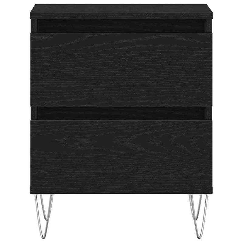 vidaXL Éjjeliszekrény 2 pcs Musta tammi 40 x 35 x 50 cm Faanyag