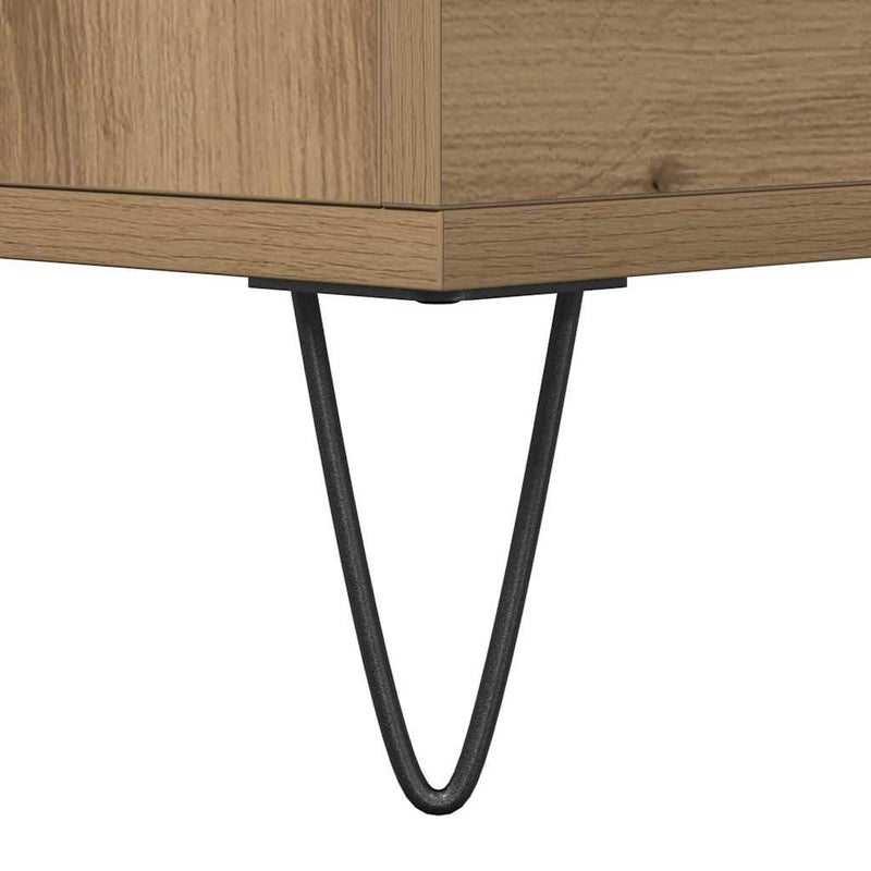 vidaXL Széf fiókkal kézműves tölgy 60 x 35 x 70 cm Faanyag