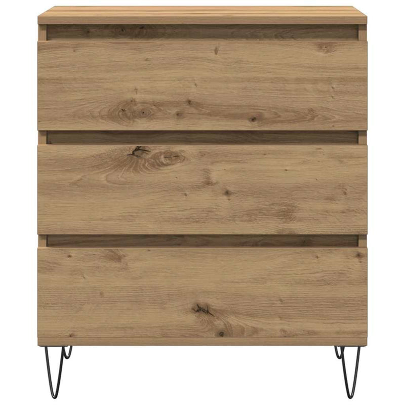 vidaXL Széf fiókkal kézműves tölgy 60 x 35 x 70 cm Faanyag