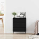 vidaXL Széf fiókkal Fekete tölgy 60 x 35 x 70 cm Faanyag