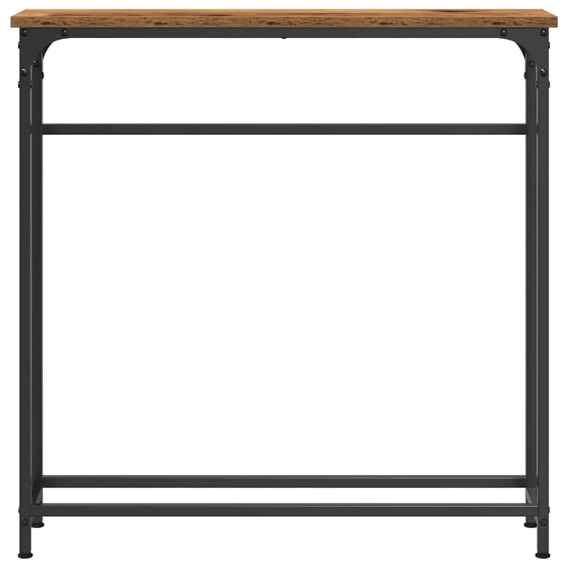 vidaXL Konzolasztal Öreg fa 75 x 19.5 x 75 cm Műgyantás fa és fém