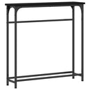 vidaXL Konzolasztal polcokkal Fekete tölgy 75 x 19,5 x 75 cm Faanyag
