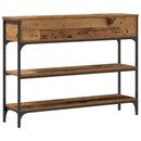 vidaXL Konzolasztal fiókkal polcokkal Öreg fa 100 x 25 x 75 cm Faanyag
