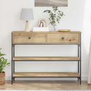 vidaXL Konzolasztal fiókkal Artisan tölgy 100 x 25 x 75 cm Faanyag