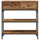 vidaXL Konzolasztal fiókkal Öreg fa 72.5 x 25 x 75 cm Faanyag