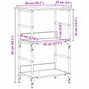 vidaXL Könyvespolc Musta tammi 50x33x82cm Faanyag