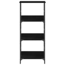 vidaXL Könyvespolc Musta tammi 50x33x117,5cm Faanyag