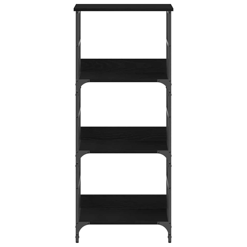 vidaXL Könyvespolc Musta tammi 50x33x117,5cm Faanyag