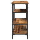 vidaXL Konzolasztal Régi fa 100 x 35 x 75 cm Műgyantás fa és fém