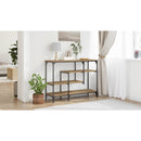 vidaXL Konzolasztal polcokkal kézműves tölgy 100 x 35 x 75 cm