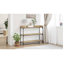 vidaXL Konzolasztal polcokkal kézműves tölgy 100 x 30 x 80 cm