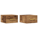vidaXL Éjjeliszekrény 2 pcs Öreg fa 35 x 35 x 20 cm Faanyag