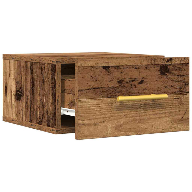 vidaXL Éjjeliszekrény 2 pcs Régi fa 35 x 35 x 20 cm Faanyag