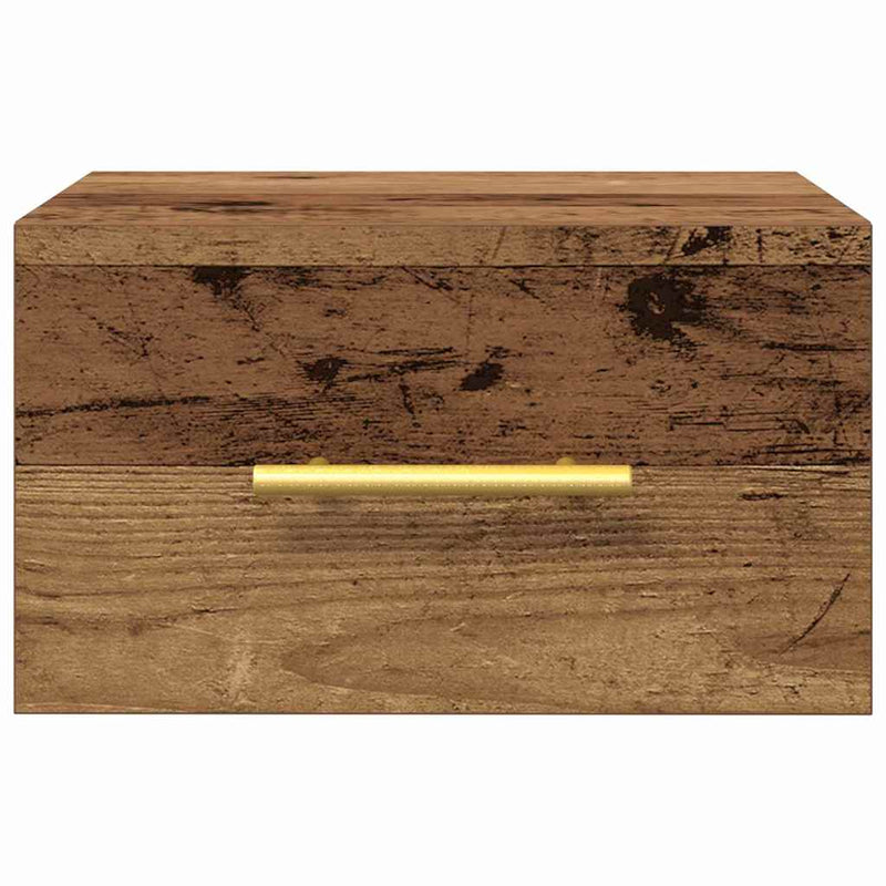 vidaXL Éjjeliszekrény 2 pcs Régi fa 35 x 35 x 20 cm Faanyag