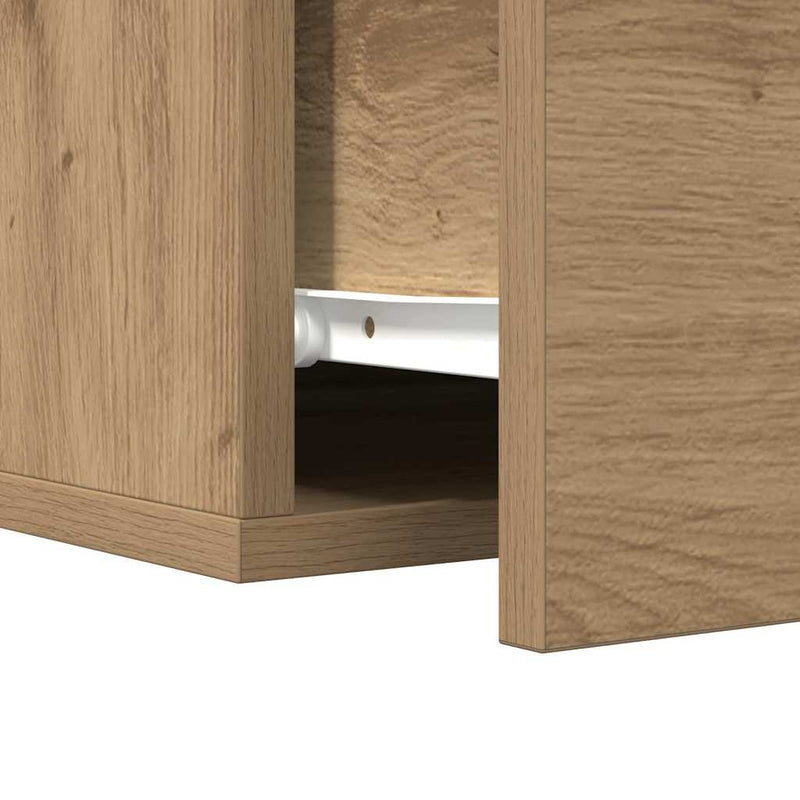 vidaXL Éjjeliszekrény 2 pcs kézműves tölgy 35 x 35 x 20 cm Faanyag