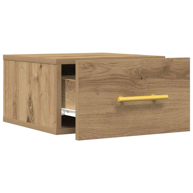 vidaXL Éjjeliszekrény 2 pcs kézműves tölgy 35 x 35 x 20 cm Faanyag