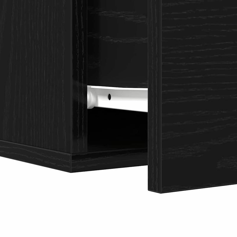 vidaXL Éjjeliszekrény 2 pcs Musta tammi 35 x 35 x 20 cm Faanyag