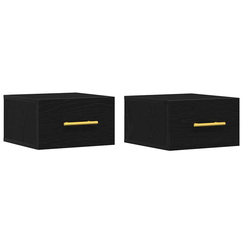 vidaXL Éjjeliszekrény 2 pcs Musta tammi 35 x 35 x 20 cm Faanyag