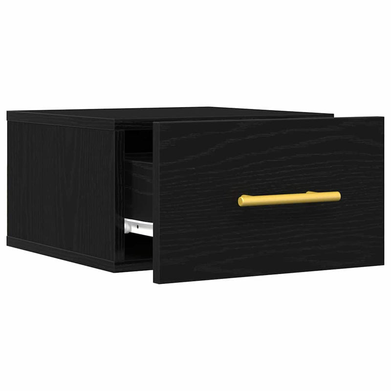 vidaXL Éjjeliszekrény 2 pcs Musta tammi 35 x 35 x 20 cm Faanyag