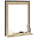 vidaXL Fürdőszobai tükör Fekete 50 x 12 x 60 cm Üveg és Műszaki Fa