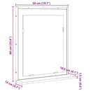 vidaXL Fürdőszobai tükör Fekete 50 x 12 x 60 cm Üveg és Műszaki Fa