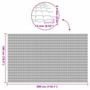 vidaXL kétoldalas sárga PVC kerti kerítés 1,8 x 3 m