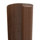 vidaXL kétoldalas barna PVC kerti kerítés 1,8 x 3 m