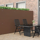 vidaXL kétoldalas barna PVC kerti kerítés 1,8 x 3 m