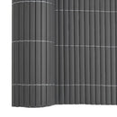 vidaXL kétoldalas szürke PVC kerti kerítés 1,8 x 3 m