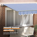 vidaXL Behúzható napellenző Kék 250 x 200 cm szövet