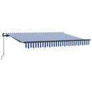 vidaXL Behúzható napellenző Kék 250 x 200 cm szövet