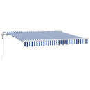 vidaXL Behúzható napellenző Kék 250 x 200 cm szövet