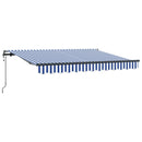 vidaXL Behúzható napellenző Kék 250 x 200 cm szövet