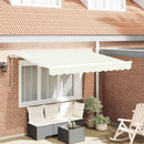 vidaXL Behúzható napellenző Krém 250 x 200 cm szövet