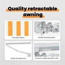vidaXL Napernyő keret Sárga és Fehér 250 x 200 cm
