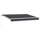 vidaXL Napernyő keret Antracit 250 x 200 cm Poliészter PU bevonattal