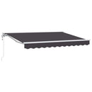vidaXL Napernyő keret Antracit 250 x 200 cm Poliészter PU bevonattal
