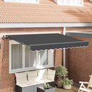 vidaXL Behúzható napellenző Antracit 250 x 200 cm szövet